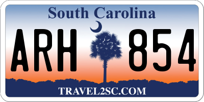 SC license plate ARH854