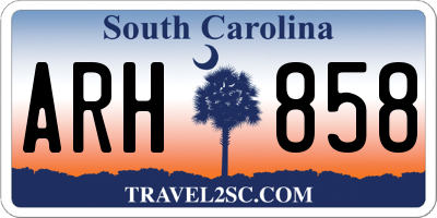 SC license plate ARH858