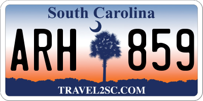 SC license plate ARH859