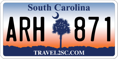 SC license plate ARH871