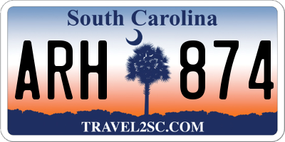 SC license plate ARH874