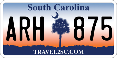 SC license plate ARH875