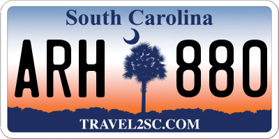 SC license plate ARH880