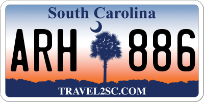 SC license plate ARH886