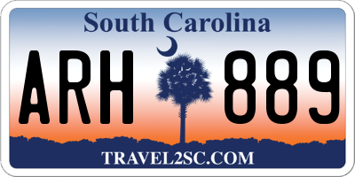 SC license plate ARH889