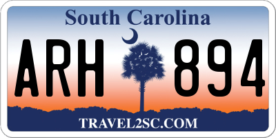 SC license plate ARH894
