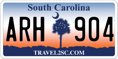 SC license plate ARH904