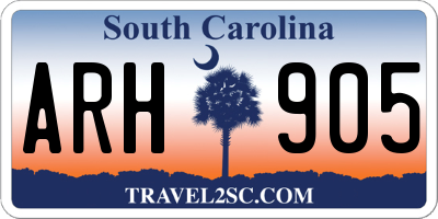 SC license plate ARH905