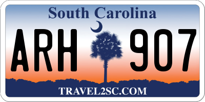 SC license plate ARH907