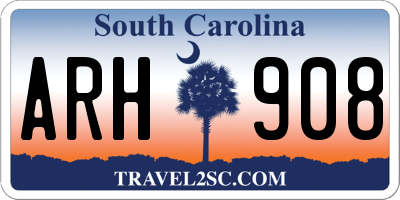 SC license plate ARH908