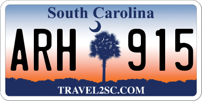 SC license plate ARH915