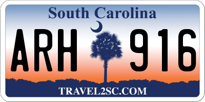 SC license plate ARH916