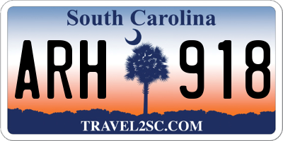 SC license plate ARH918