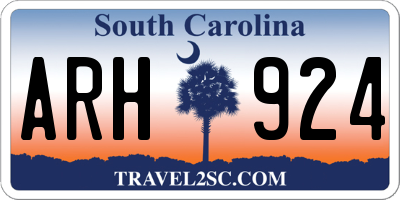 SC license plate ARH924