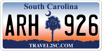 SC license plate ARH926