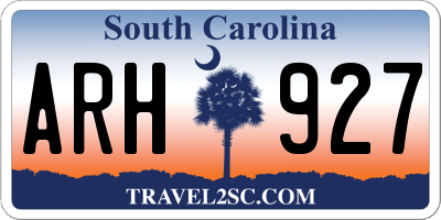 SC license plate ARH927