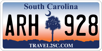 SC license plate ARH928