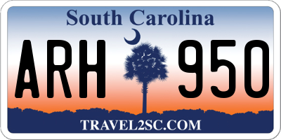 SC license plate ARH950