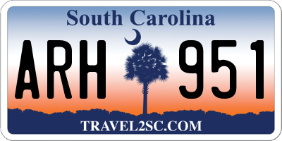 SC license plate ARH951