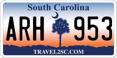 SC license plate ARH953