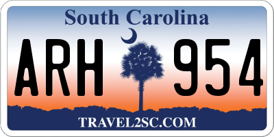 SC license plate ARH954