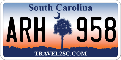 SC license plate ARH958