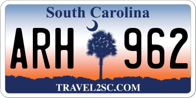 SC license plate ARH962