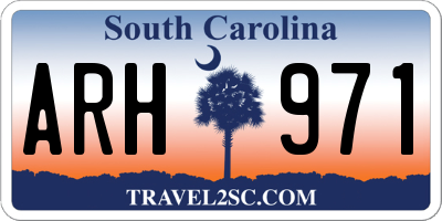 SC license plate ARH971