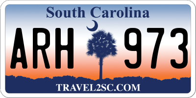 SC license plate ARH973