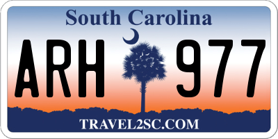 SC license plate ARH977