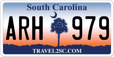 SC license plate ARH979