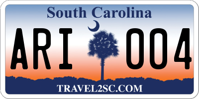 SC license plate ARI004