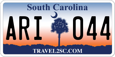 SC license plate ARI044