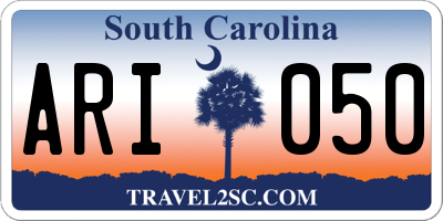 SC license plate ARI050