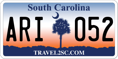 SC license plate ARI052