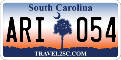 SC license plate ARI054