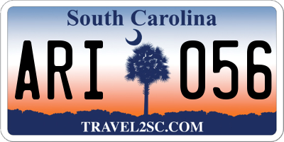 SC license plate ARI056