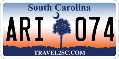 SC license plate ARI074