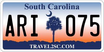 SC license plate ARI075