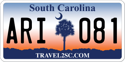SC license plate ARI081