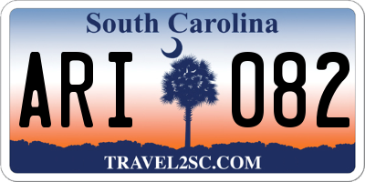SC license plate ARI082
