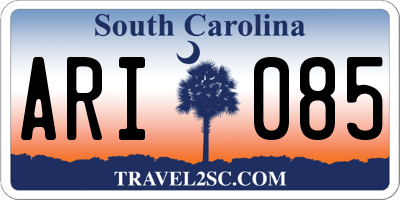 SC license plate ARI085