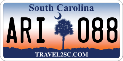 SC license plate ARI088