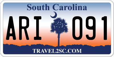 SC license plate ARI091