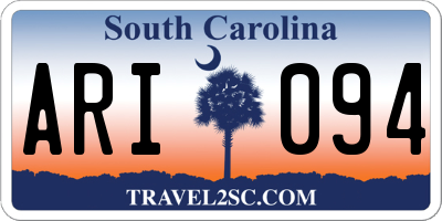 SC license plate ARI094