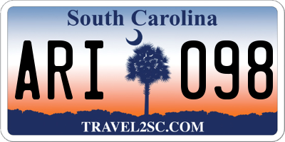 SC license plate ARI098