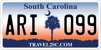 SC license plate ARI099