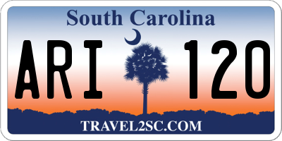 SC license plate ARI120
