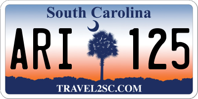SC license plate ARI125