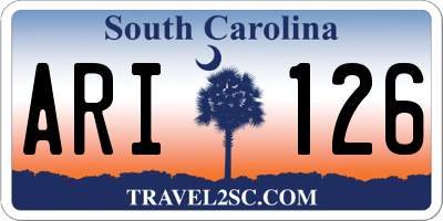 SC license plate ARI126
